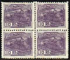 Brasil 189 Vovo Trem Locomotiva Papel Fino Lustroso Quadra N (a)