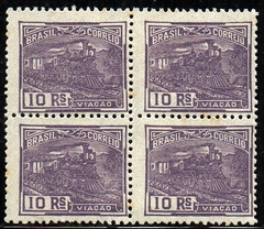 Brasil 189 Vovo Trem Locomotiva Papel Fino Lustroso Quadra N (ac)