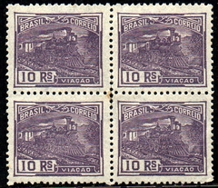 Brasil 189 Vovo Trem Locomotiva Papel Fino Lustroso Quadra N (ae)