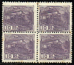 Brasil 189 Vovo Trem Locomotiva Papel Fino Lustroso Quadra N (ag)