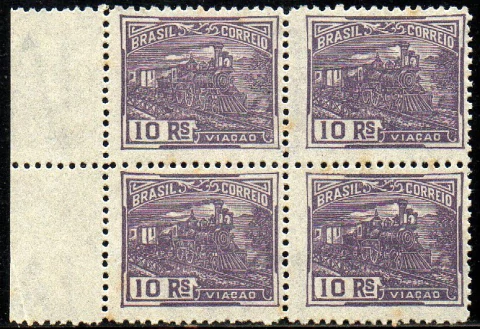 Brasil 189 Vovo Trem Locomotiva Papel Fino Lustroso Quadra N (an)
