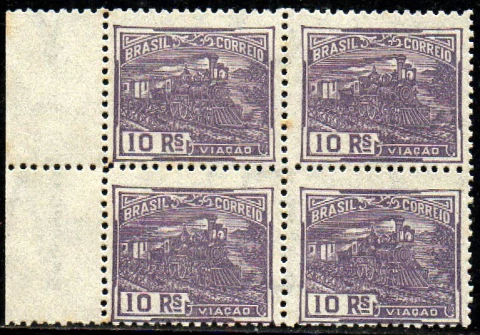Brasil 189 Vovo Trem Locomotiva Papel Fino Lustroso Quadra N (ap)