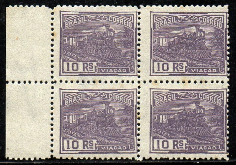 Brasil 189 Vovo Trem Locomotiva Papel Fino Lustroso Quadra N (as)