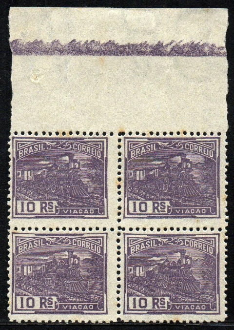 Brasil 189 Vovo Trem Locomotiva Papel Fino Lustroso Quadra N (i)