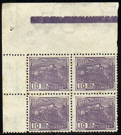 Brasil 189 Vovo Trem Locomotiva Papel Fino Lustroso Quadra N (m)