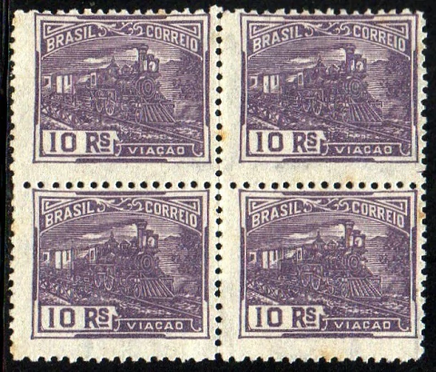 Brasil 189 Vovo Trem Locomotiva Papel Fino Lustroso Quadra N (n)