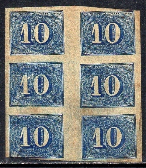 Brasil Império 19 Coloridos Sextilha NN