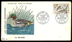 19305 França FDC 1276 Patos 1960