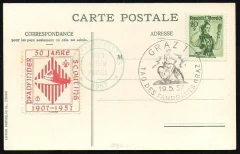 19325 Áustria Cartão Postal Vinheta Especial Escotismo 1957 - comprar online