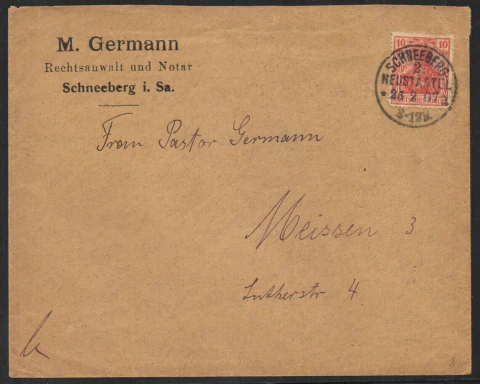 19459 Alemanha Reich Envelope Circulado 1907