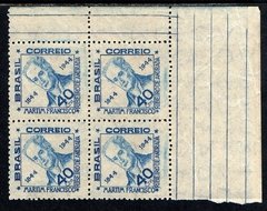 Brasil C 0194 F Martim Francisco Politico Quadra Papel Fino 1945 NNN (g)