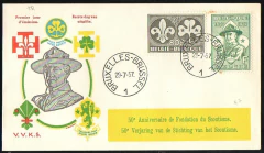 19521 Bélgica 1022/23 FDC Escotismo 1957