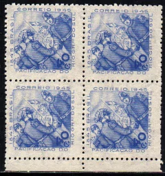 Brasil C 0195 F Pacificação Do Rio Grande Do Sul Papel Fino Quadra 1945 NNN (i)