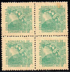 Brasil C 0196 A Congresso de Esperanto Variedade O partido quadra 1945 NNN (a)
