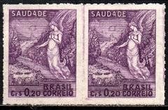 Brasil C 0198C Vitória Par com Variedade A Perna Curta (RARO) 1945 NNN