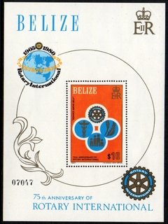 20055 Belize Bloco 22/23 + selo 512/18 Rotary NNN na internet