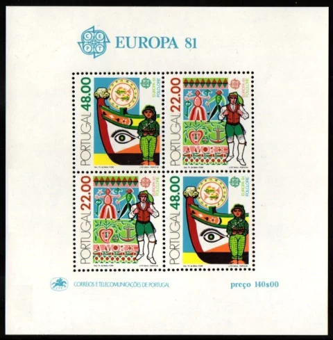 20070 Portugal Bloco 33 Tema Europa Folclore NNN