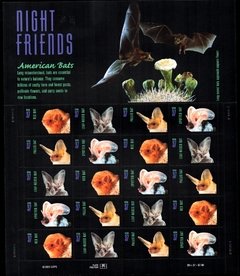 20202 Estados Unidos 3078/81 Morcegos Flores NNN