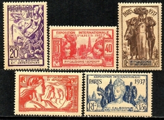 20430 Nova Caledônia 166 + 168/71 Feira de Paris N