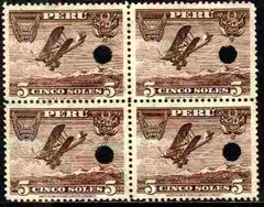 02126 Peru Aéreo 5 Avião Quadra Provas De Impressão N