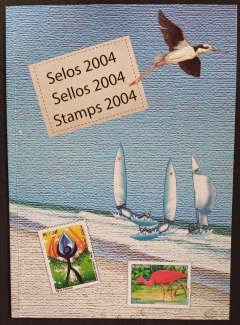 Ano completo 2004 em folder oficiais dos correios.