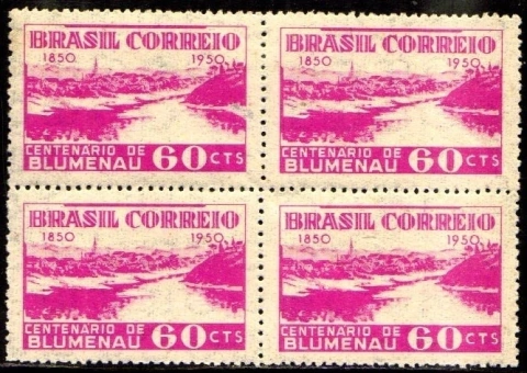 Brasil C 0256 Centenário de Blumenau Quadra NNN