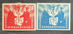 Alemanha DDR 1951 - Tratado com a Polônia - Série Completa Nova