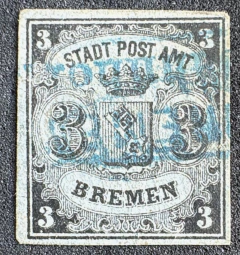 Bremem 1855- Yvt: #1 - usado - U$343,00.