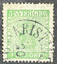Suécia 1858/70 - Yvt:6 - Usado - 30 Euros.