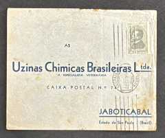 Envelope de propaganda - Uzinas Chimicas Brasileiras Com carimbo Jaboticabal