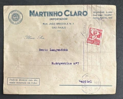 Brasil - Envelope com franquia isolada C 47 - envelope com propaganda da Casa Martinho Claro