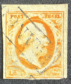 Holanda 1852 - Rei Willian III - Yvt: 3 - usado - 165 Euros.