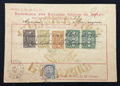 Vale Postal Nacional, Agência de Amargoza, Bahia, com selo Depósito 100$000 réis (RHM#D-28), 50$000