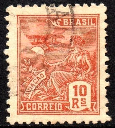 Brasil 326 Vovó Aviação Filigrana P Correio*Brasil U