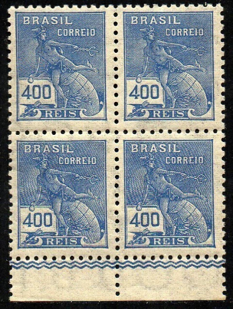 Brasil 331A Vovó Mercúrio Globo Quadra NNN (a)