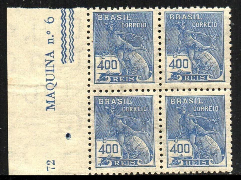 Brasil 331A Vovó Mercúrio Globo Quadra NNN (c)