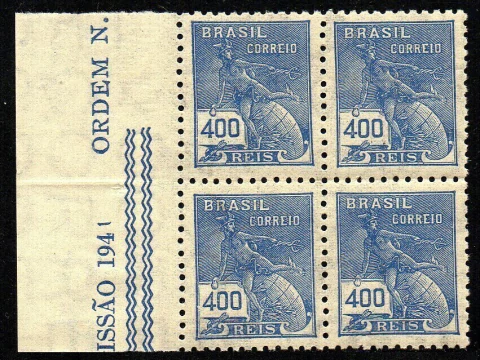 Brasil 331A Vovó Mercúrio Globo Quadra NNN (d)