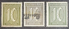 Alemanha Reich 1921 - 10Pfg - Mi: 159a e 159b (2X) - Novo e usado.