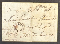 Pré- Filatélico, carta completa de São Paulo para Ytu, com carimbos P SP 60 (Ytu) 700 Ufs e P SP 50