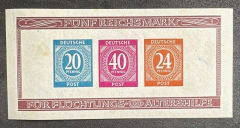 Alemanha - Junta Aliada - 1946 - Bloco# 1 a - sem denteação.