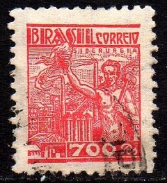 Brasil 362A Siderurgia Netinha Filigrana P Vertical Papel Espesso U (a)