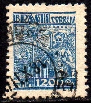 Brasil 364A Siderurgia Netinha Filigrana P Vertical Papel Espesso U (a)