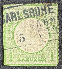Império Alemão - 1 KR - Yvt: 7 - verde, tipo I - U$$91,00.