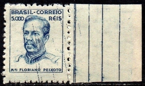 Brasil 382 Marechal Floriano Netinha Filigrana Q Variedade Riscos na Impressão NNN