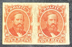Brasil Império - D. Pedrto 10 réis - Prova - Par do RHM 23 PDC - 1000 Ufs.