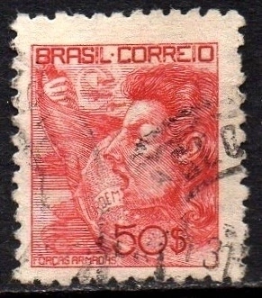 Brasil 385 Forças Armadas Netinha Filigrana Q Papel Médio Liso U
