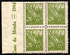Brasil 386 C Petróleo Netinha Filigrana O Horizontal Papel Médio Liso Quadra NNN / NN