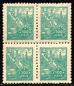 Brasil 388 Petróleo Netinha Filigrana O Vertical Papel Médio Tramado Quadra NNN