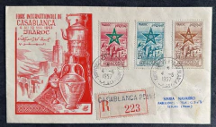 Marrocos 1957 - Feira Internacional de Casablanca sobre envelope.