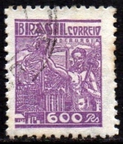 Brasil 391C Netinha Filigrana O Vertical Papel Médio Liso U (d)